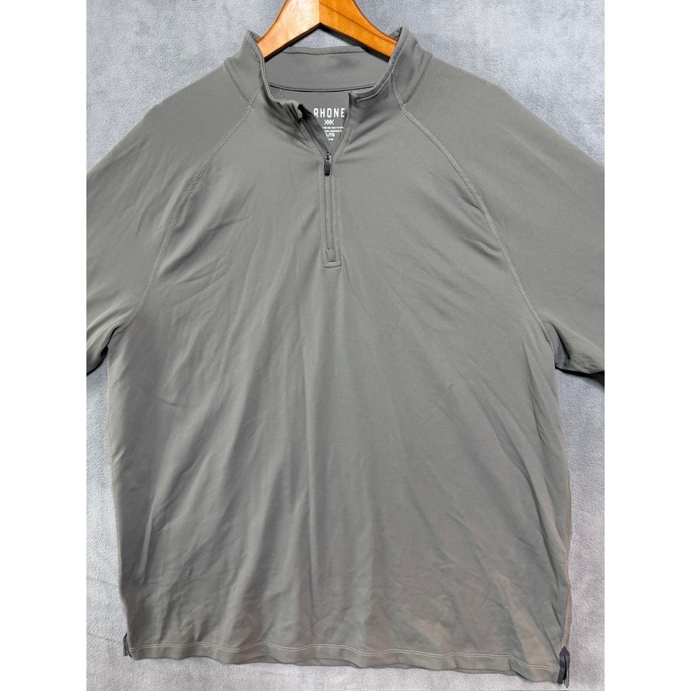 Rhone Performance 1/4 Zip Shirt Men's Medium Gray Mesh Courtside Pullover EUC